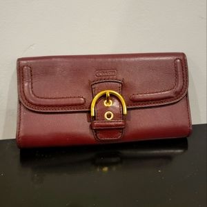 COACH Leather Trifold Wallet